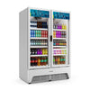 Refrigerador Expositor Vertical Bebidas Duas Portas Vidro 1164/1257l Vbm3al Optima Branca 220v - Metalfrio