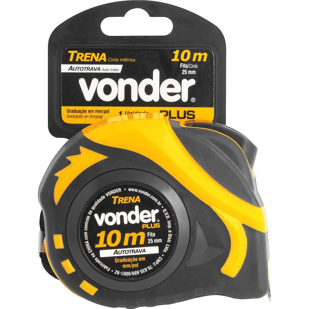 Trena Profissional Emborrachada Com Autotrava 10m x 25mm - Vonder 3868110110