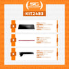 Kit 3 Bandeja Prateleira 30x91 Gôndolas New Plus Preto Porta Etiqueta Vermelho sa Gôndolas