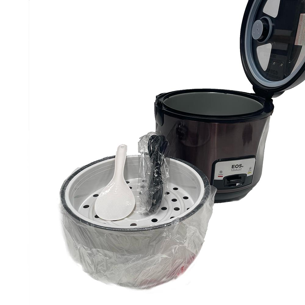 Semi - Panela Elétrica Arroz 10 Xícaras Titanium Preta Tampa Vidro Clearglas Epa10pt 220v - Eos
