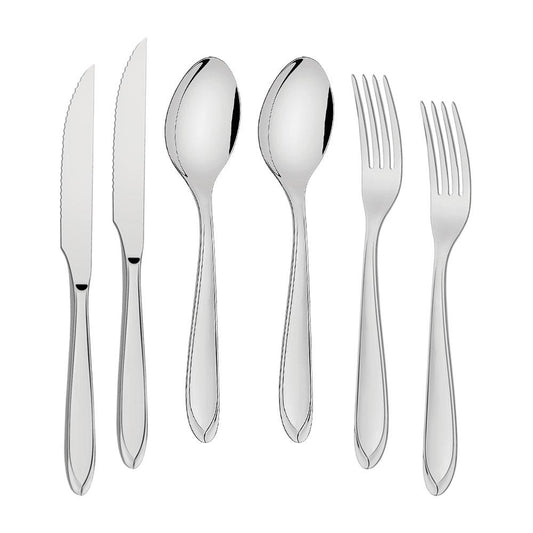KIT - Jogo de Facas, Garfos e Colheres Luxo Laguna 72 Peças em Aço Inox ITOP - Tramontina