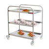 Carro de Serviço para Transporte 3 Bandejas 80cm x 52cm Inox 430 - Imeca