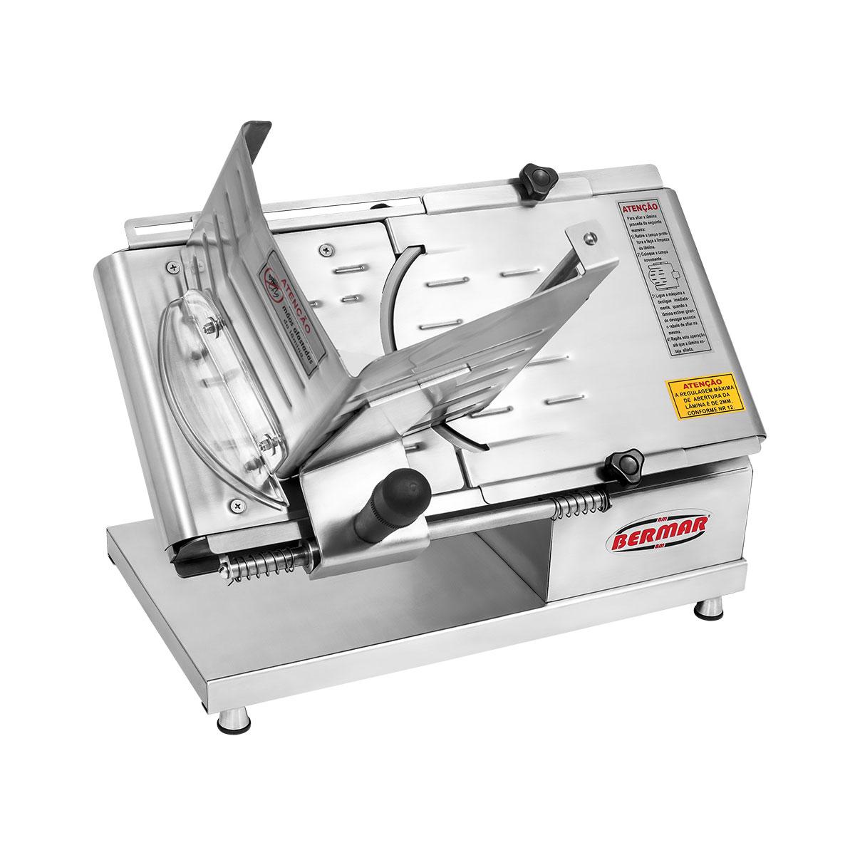 Cortador de Frios Lâmina 200 mm Inox Bm96 Nr Bivolt Bermar
