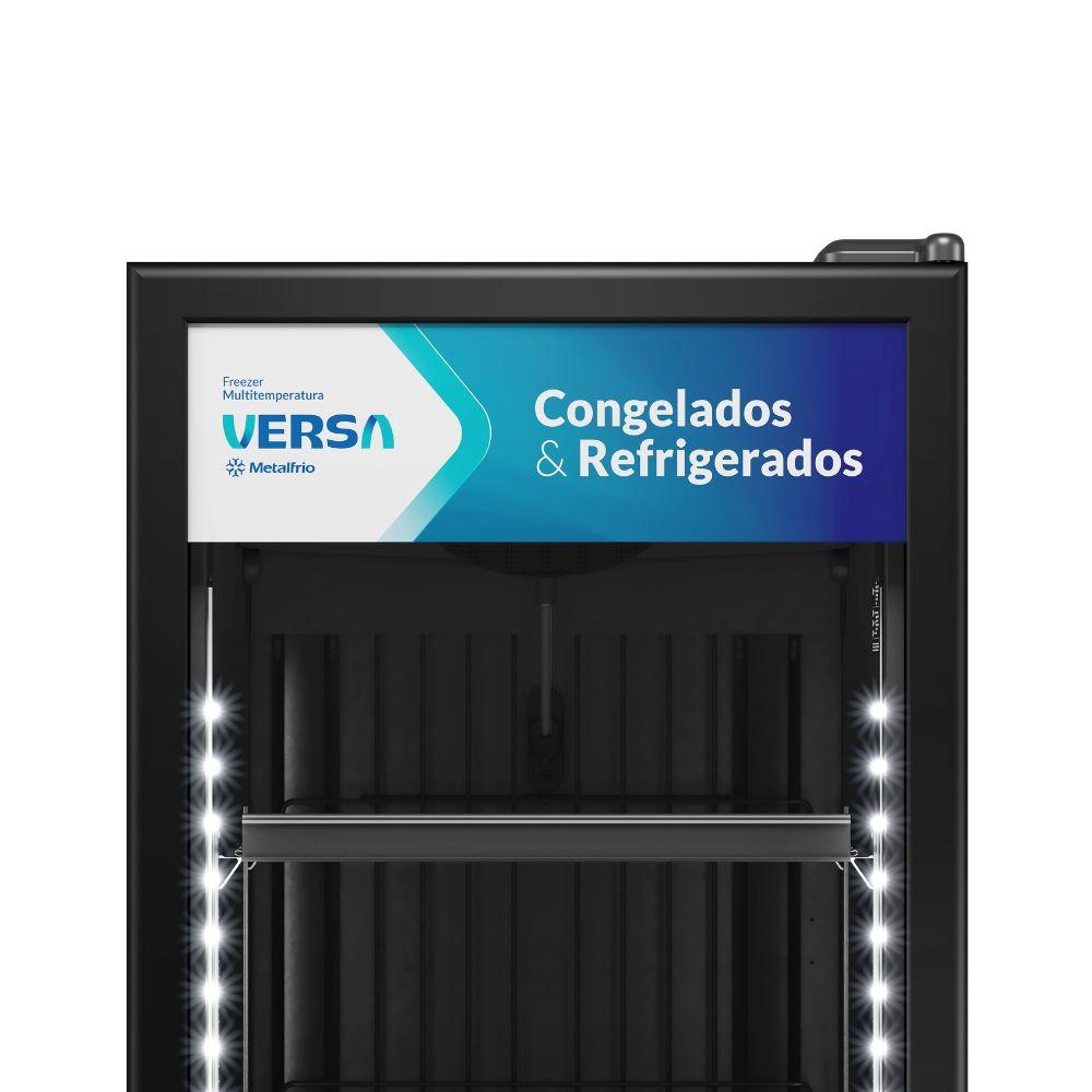 Freezer Vertical Multitemperaturas 541 L 8°C a -20ºC Black VM50AH Versa 127v - Metalfrio