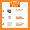 Kit - Forno Turbo Prp-004 Plus Digital 220v Preto + Bancada Mes-004 + 4 Assadeiras - Progás