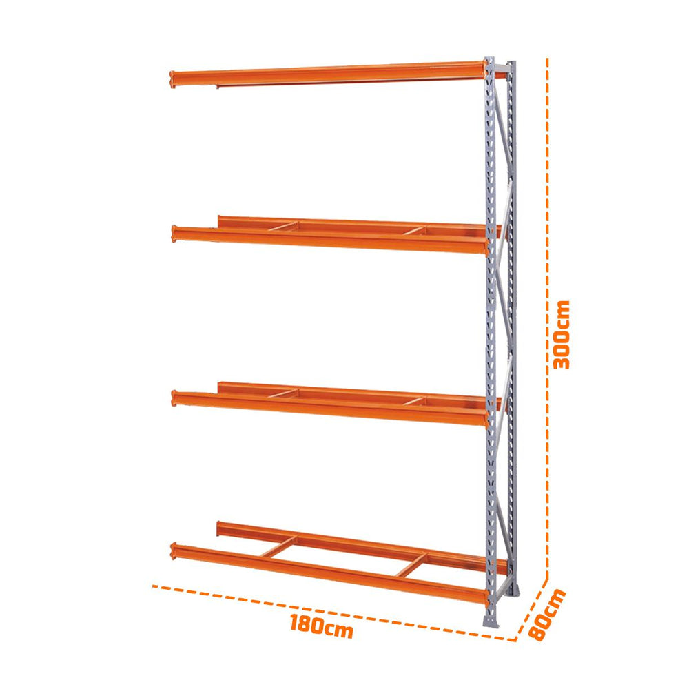 MPP - Mini Porta Pallet Continuação 180x80x300cm C/4 Níveis Estante Para Armazenagem 500kg Sa Gôndolas