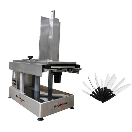 Cortador de Frios Automático Profissional Padarias 260mm FFA 220V Skymsen + Jogo de Facas 9 Peças