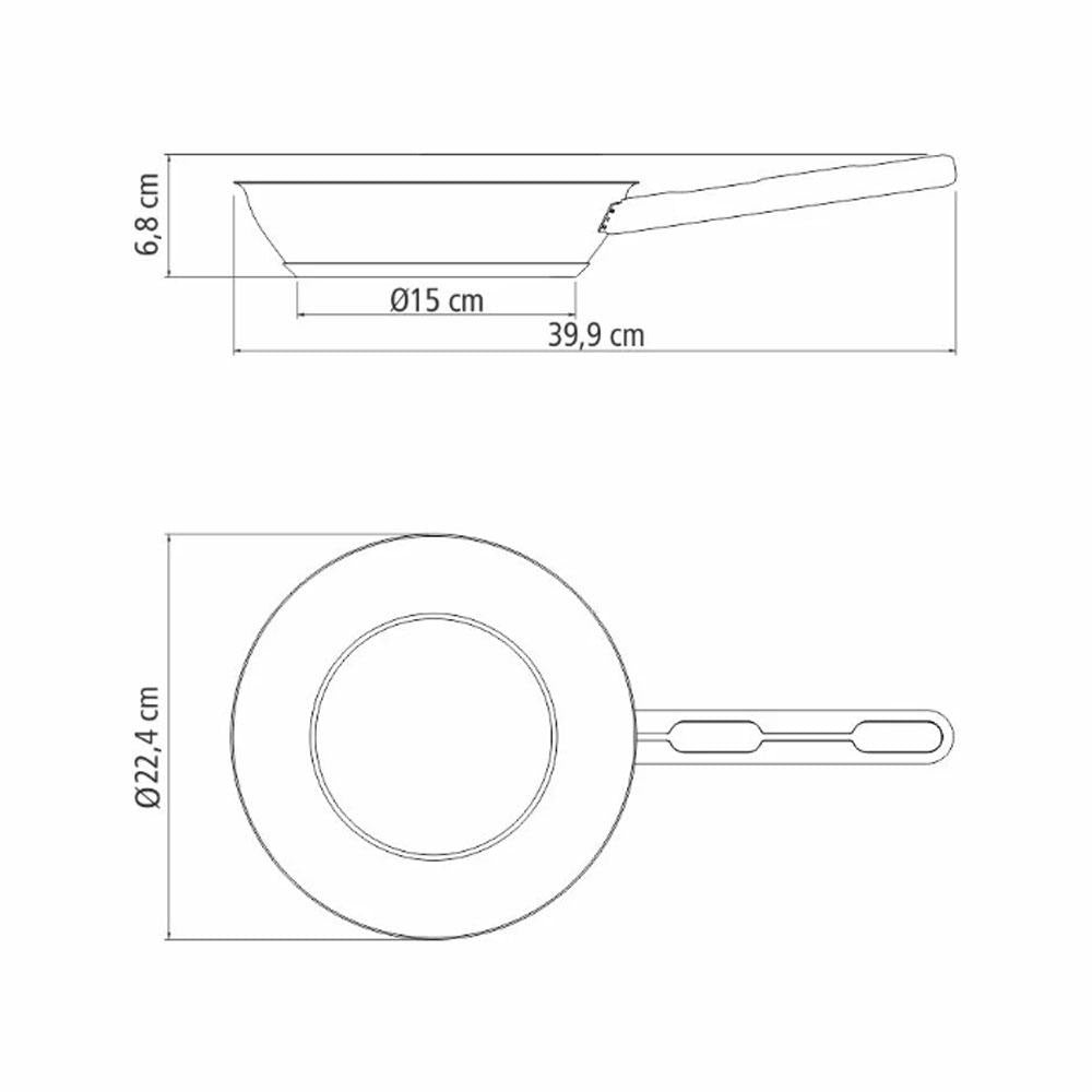 Frigideira Allegra Aço Inox Fundo Triplo Fogões de Indução 20 Cm 1,3l - Tramontina 62666201
