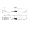KIT - 60 Garfos de Mesa Ipanema Lâmina em Aço Inox Cabo Preto GPTOP - Tramontina