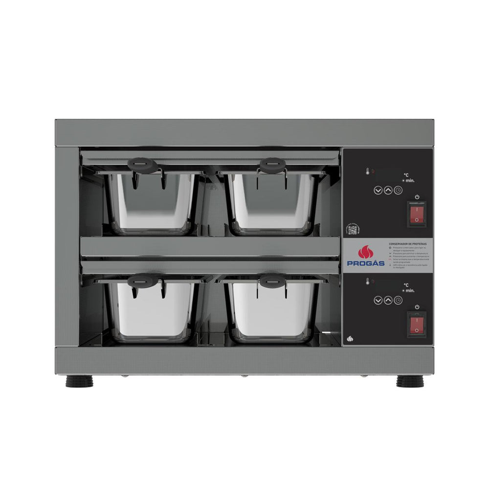 Conservador De Proteínas Profissional Digital Até 80ºC 4 Cubas 800W PRCPROT-04 220V - Progás P46374