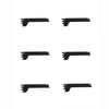 Kit 6 Mão Francesa Apoio Para Bandeja 30cm Slg Gôndolas New Plus Preto - sa Gôndolas