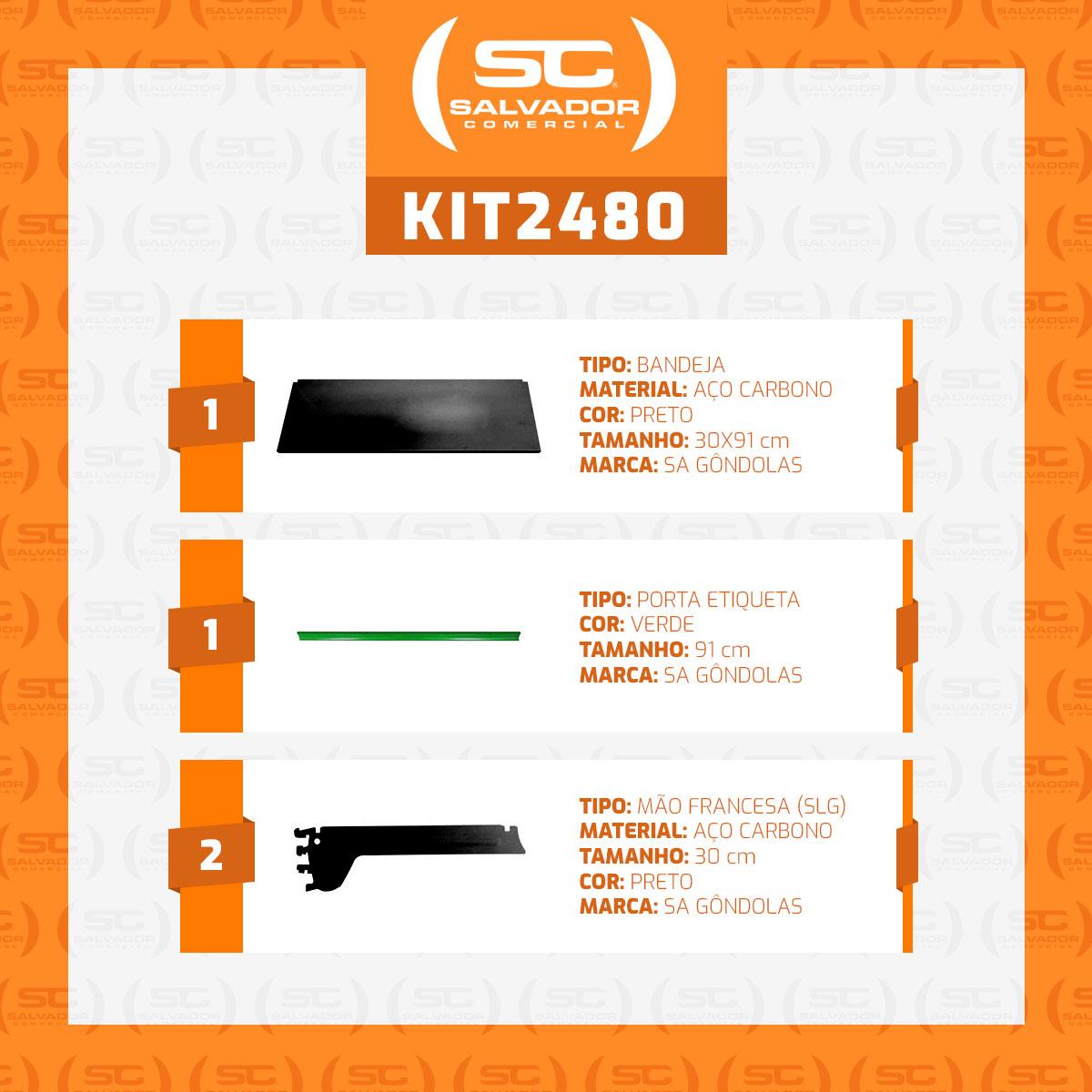 Bandeja Prateleira Com Reforço 30x91 Para Gôndolas New Plus Preto Porta Etiqueta Verde Sa Gôndolas