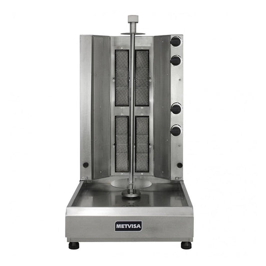Churrasqueira Assador Para Churrasco Grego Elétrico Rotativo 4 Queimadores Gás Acge4 220v - Metvisa