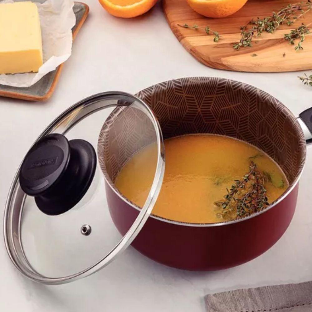 Panela Paris Alum Antiaderente Vermelho 2,9l Com Pegador de Massa Tramontina