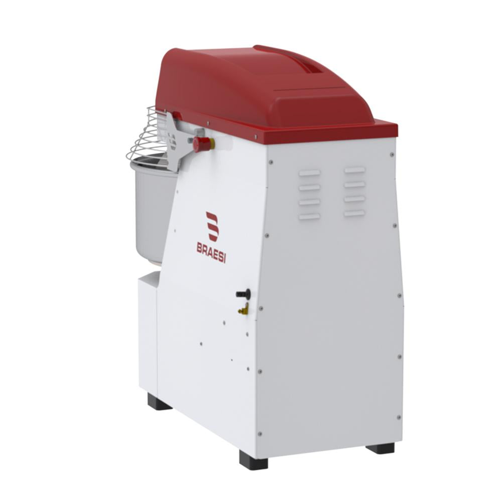 Amassadeira Espiral Industrial 25kg 2 Velocidades Trifásico Motor 2,5CV Aes-25 G3 380T - Braesi