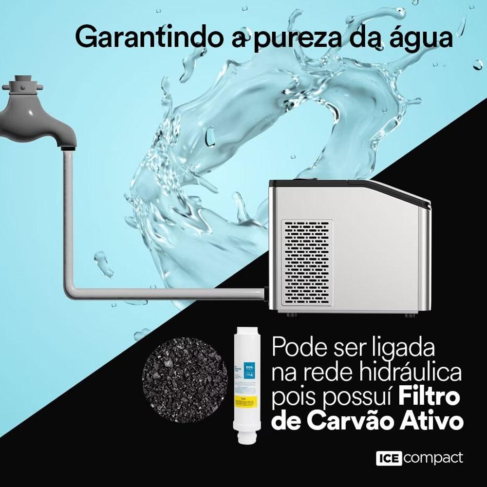 Máquina De Gelo 35Kg Inox Ice Compact EMG35 220V - EOS