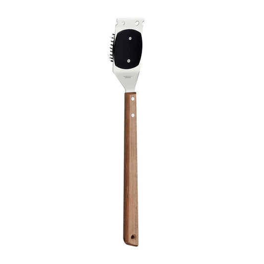 Escova Para Grelhas Churrasco com Lâmina em Aço Inox e Cabo de Madeira 41,7 Cm - Tramontina