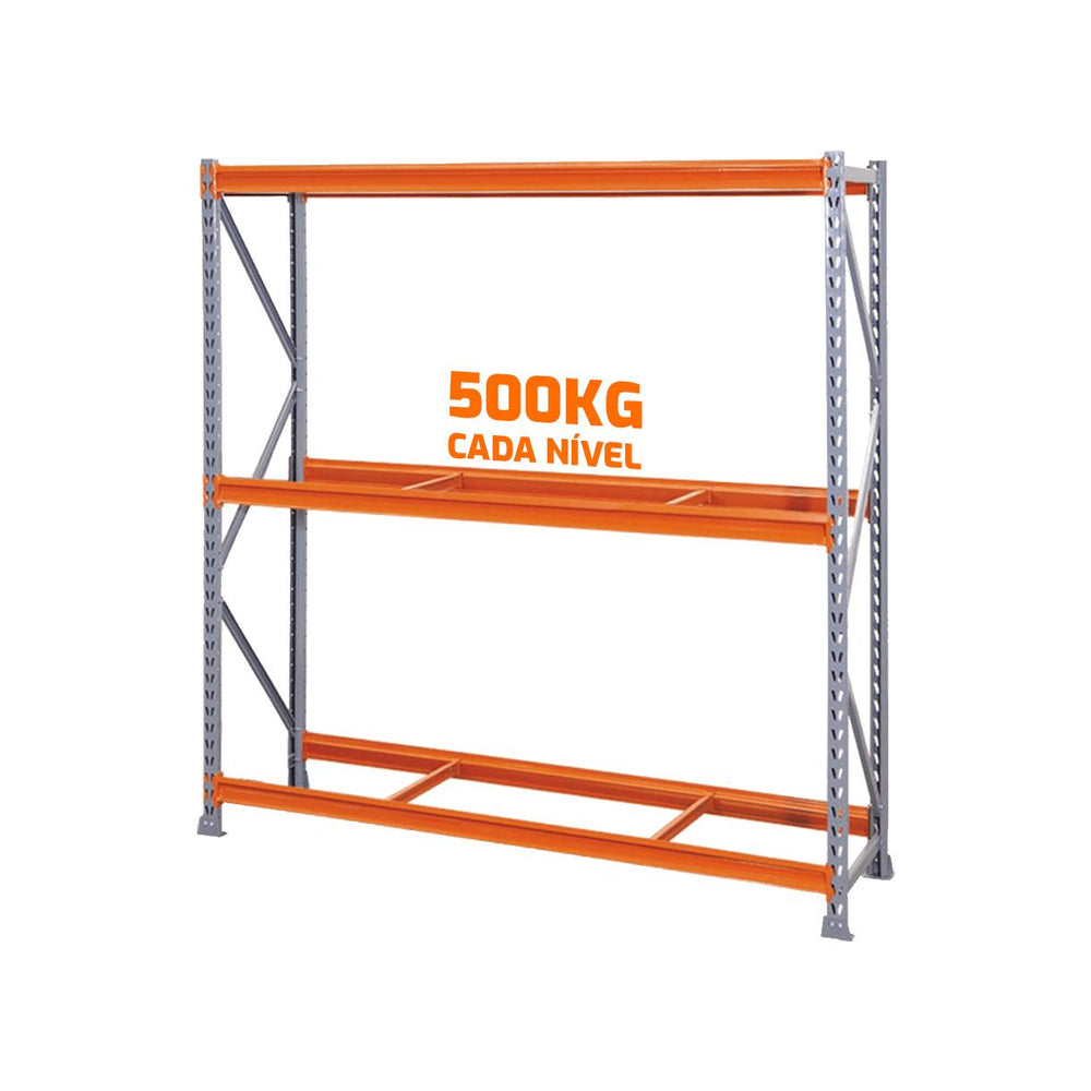 MPP - Mini Porta Pallet Inicial 1,8x0,8x2m Estante de Armazenagem Com 3 Níveis 500kg - Sa Gôndolas