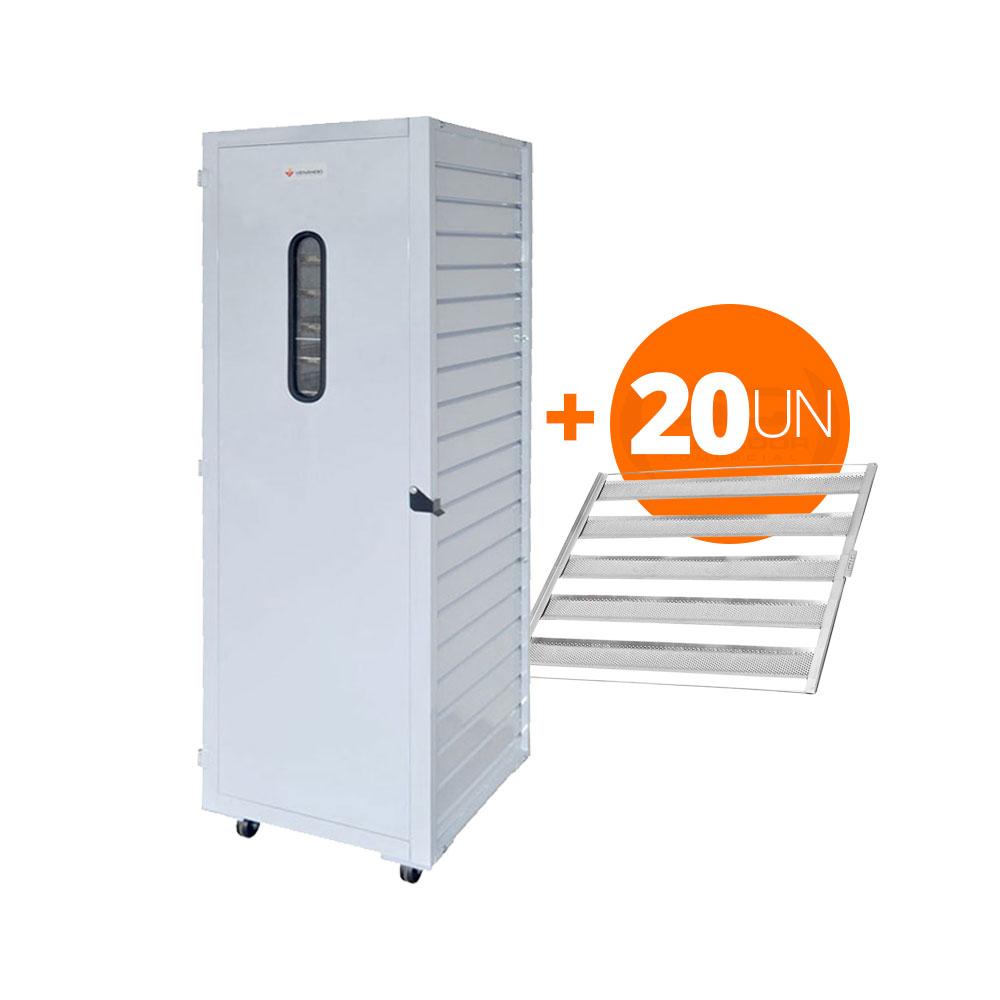 Kit Armário De Crescimento 20 Níveis 60x40 AC20 + 20 Esteiras 4 Talas Tiras 7cm Flandres 50g