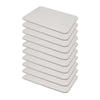 Conjunto 10 Bandejas Plásticas Self-Service Refeição 48 x 32,5 x 2 BR-100 Branca - Della Plast