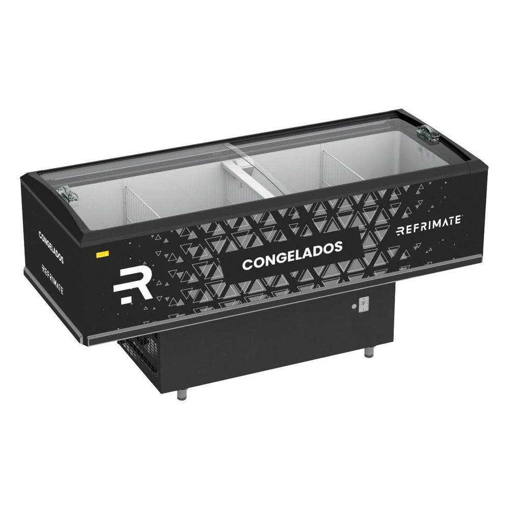 Expositor Ilha Horizontal Freezer Vanguard Top Congelados Vidro Semicurvo 2,00m EIVT 2000 127V - Refrimate