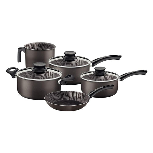 Conjunto de Panelas Paris 5 Peças em Alumínio Antiaderente Chumbo - Tramontina 28599601