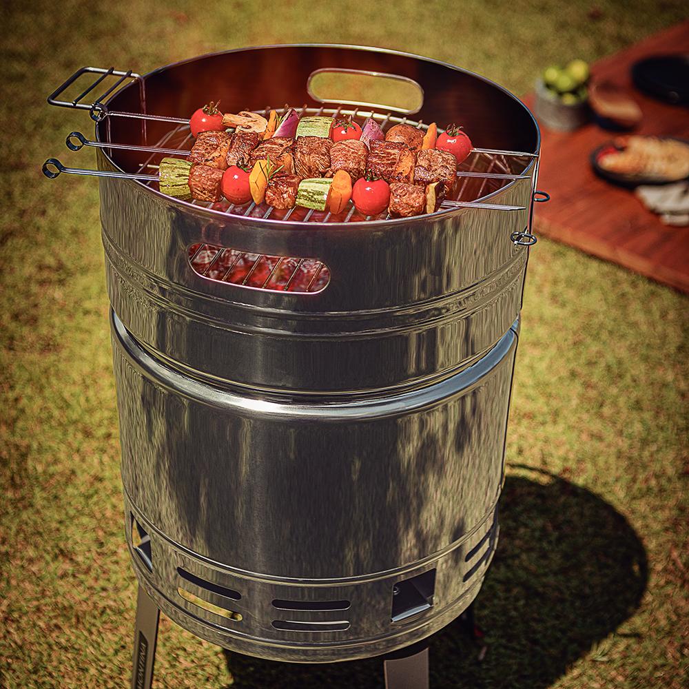 Churrasqueira a Carvão Tcp 400 Aço Inox Bandeja Para Carvão em Aço Esmaltado - Tramontina 26500006