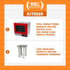 Kit - Forno Turbo Prp-004 Plus Digital 220V Vermelho + Bancada Mes-004 - Progás