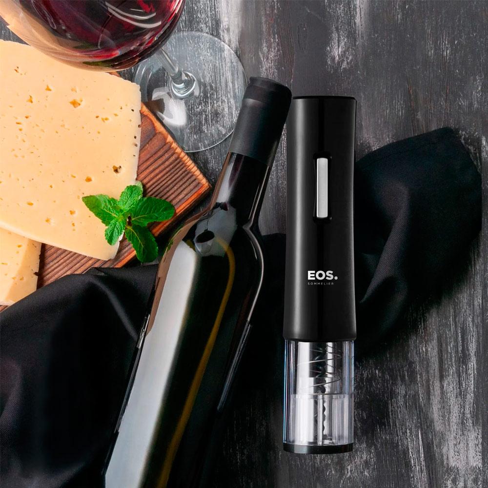 Abridor De Vinho Sommelier Elétrico Preto A Pilha EAB01P - EOS