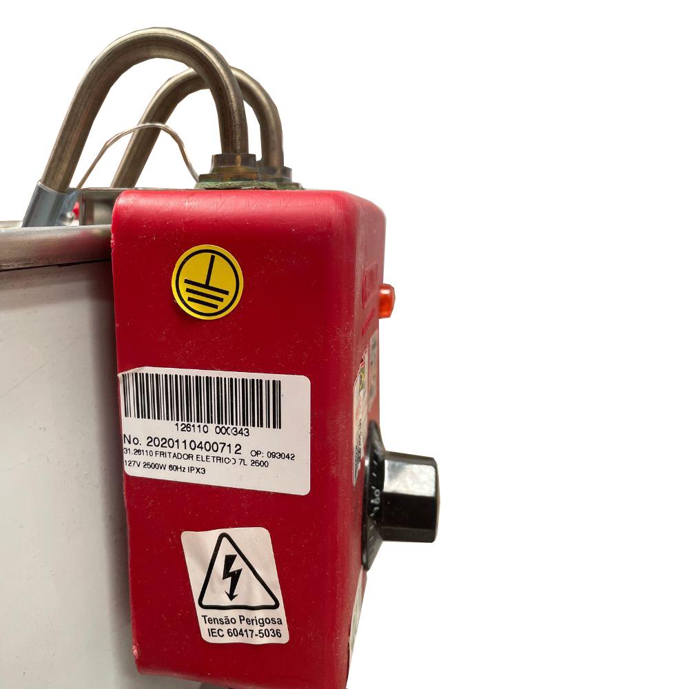 SEMINOVO - Fritador Elétrico em Inox Tacho Alumínio 7 Lts 127v 26110 - Malta