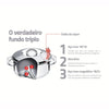 Jogo de Panelas Solar em Aço Inox Com Fundo Triplo Indução 3 Peças - Tramontina 65510740