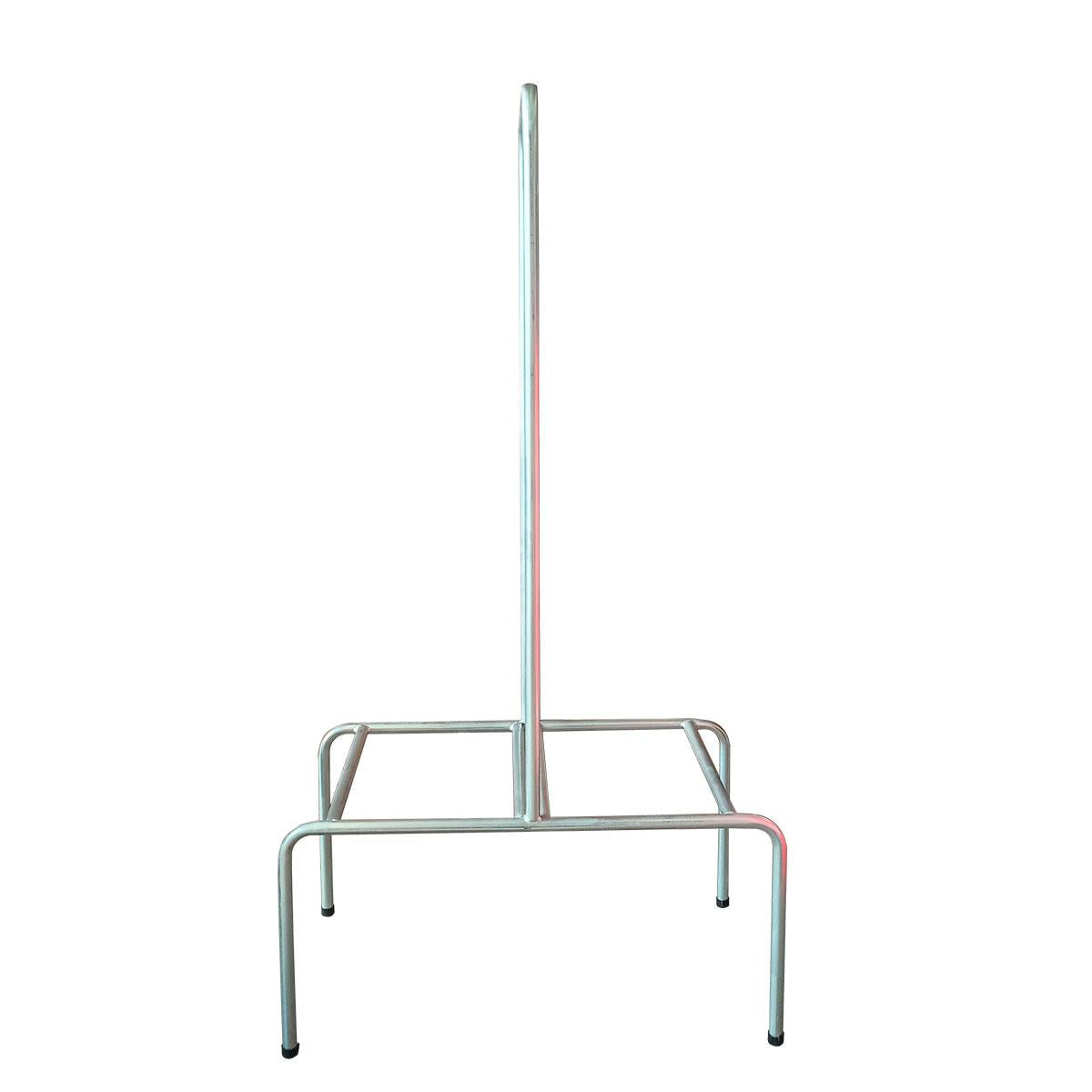 Kit - Suporte Para Cestos de Compras Duplo + 60 Cestos D100 Azul