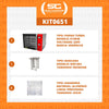 KIT - Forno Turbo Convector Smart Basic Inox e Vermelho FCSB4E 220v + Bancada Mes-004 + 4 Assadeiras - Venâncio