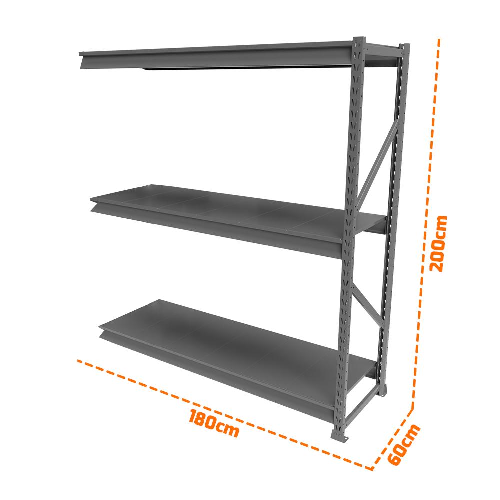 Mini Porta Pallet Slim Continuação 1,80x0,60x2m Estante Para Armazenagem Com Plano - Sa Gôndolas