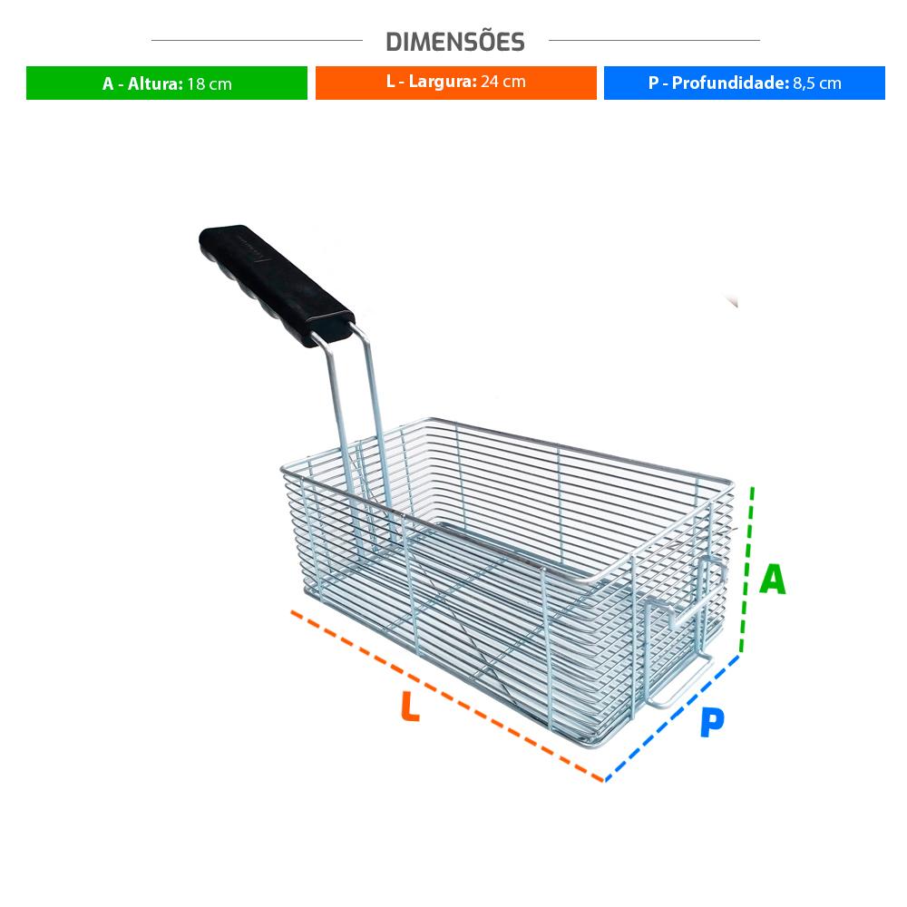Cesto Para Fritadores Frce 3 e Frce 6 Mtc3208 - Metalcubas