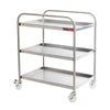 Carro de Serviço para Transporte 3 Bandejas 80cm x 52cm Inox 430 - Imeca
