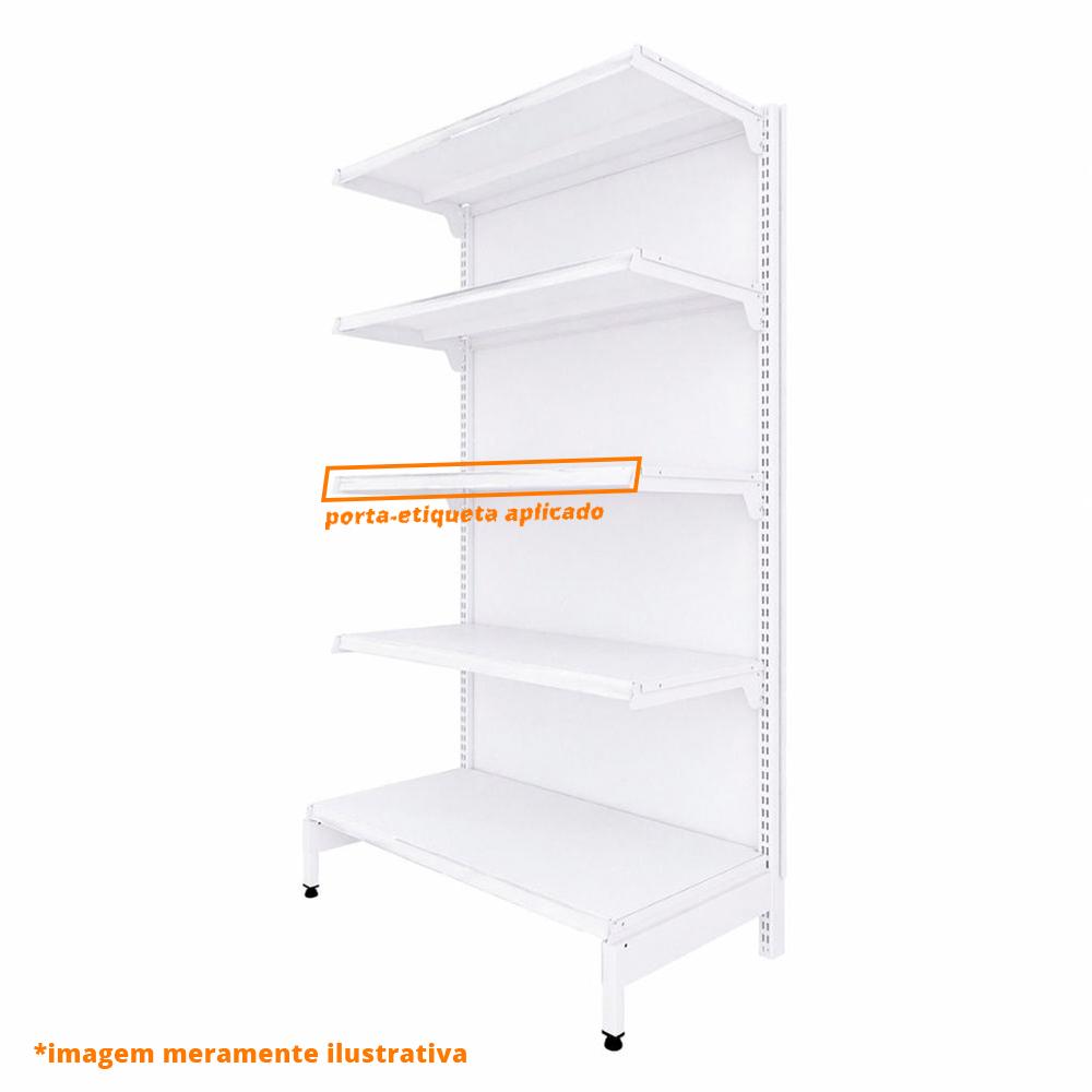 Gôndola Prateleira 5 Níveis 40x30 New Plus 1,70 Ponta PE Branco - SA Gôndolas