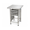 Mesa Bancada Total Inox 430 8 Níveis Prp-004 Progás + 4 Assadeiras Pão Francês 4 Ondas 35x35 - Imeca