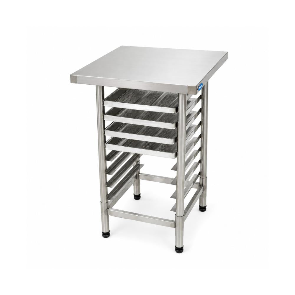 Mesa Bancada Total Inox 430 8 Níveis Prp-004 Progás + 4 Assadeiras Pão Francês 4 Ondas 35x35 - Imeca