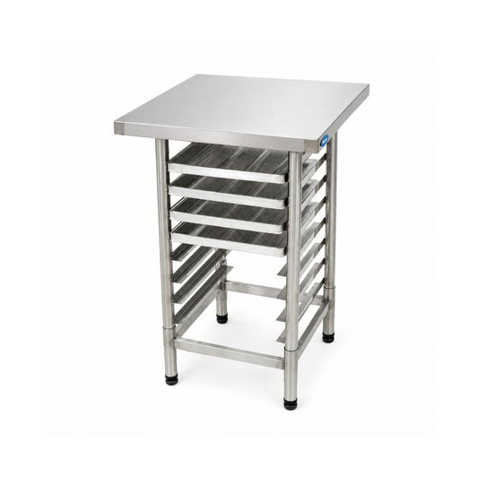 Mesa Bancada Total Inox 430 8 Níveis Prp-004 Progás + 4 Assadeiras Pão Francês 4 Ondas 35x35 - Imeca