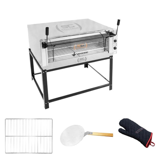 Forno Elétrico Industrial Roma Inox Feri110 220v + 1 Grade + Luva Térmica + pá Pizza - Venâncio