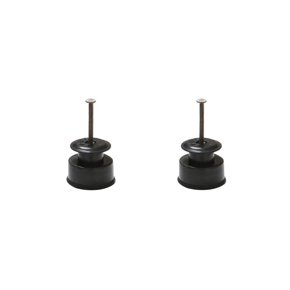 Kit 200 Roldanas Isoladas Preta C/prego 30mm Para Arames Eletrificados em Pead RD30 - Zebu 2895-9