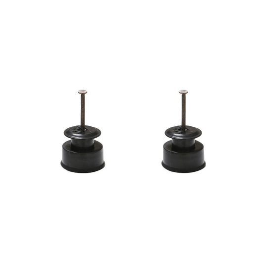 Kit 200 Roldanas Isoladas Preta C/prego 30mm Para Arames Eletrificados em Pead RD30 - Zebu 2895-9