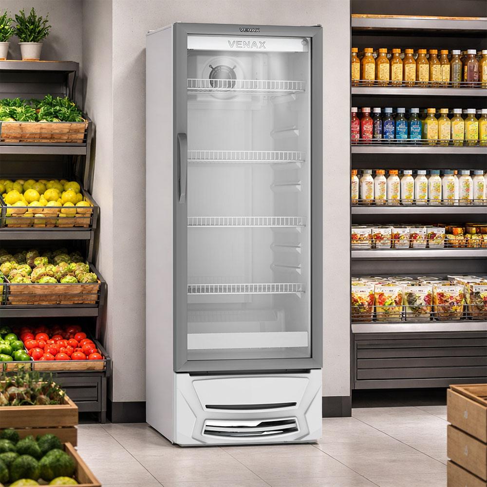 Expositora de Bebidas Branco 300L Regulável de 0ºC a +5ºC Led VV 300 220V - Venax 7151