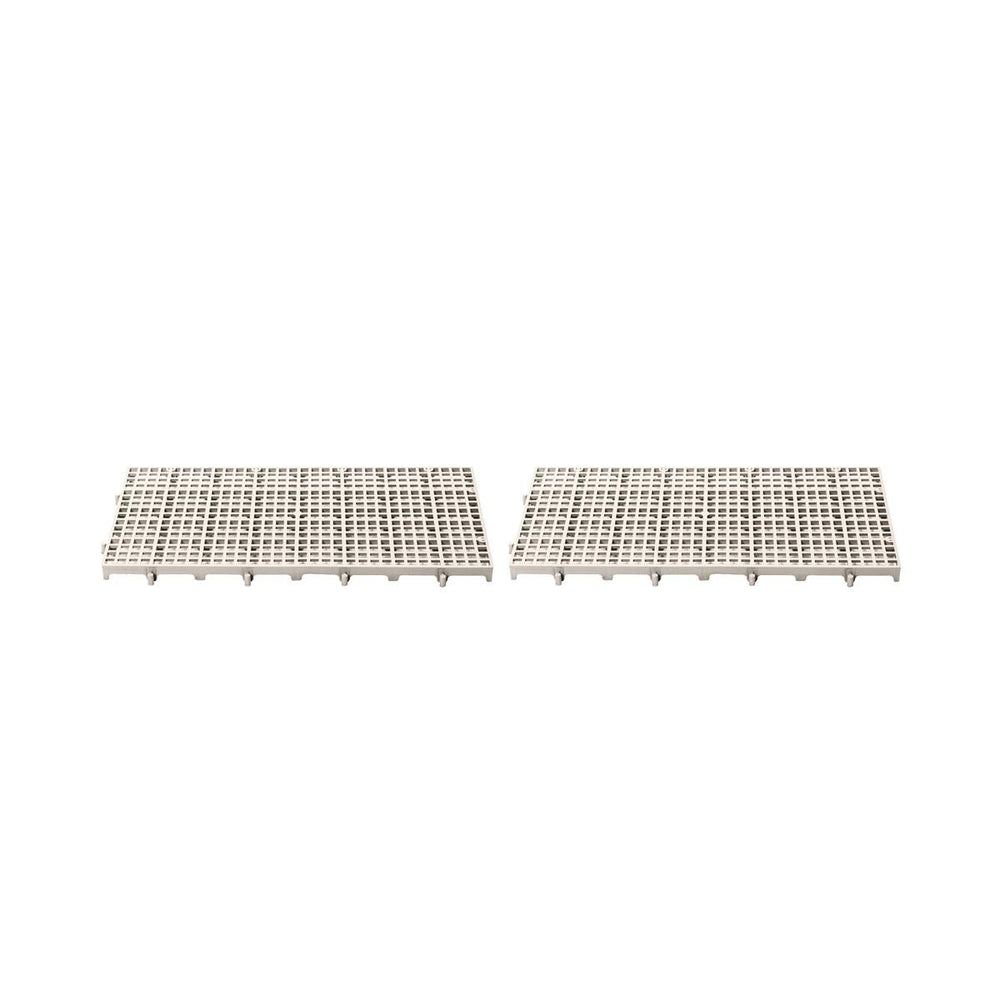 Conjunto Estrado Piso Plástico 2 Unidades 2,5x25x50 Natural - Della Plast