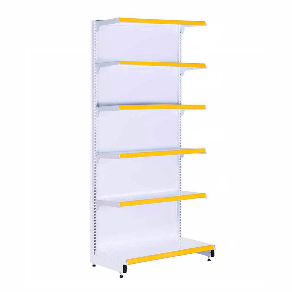 Gôndola Prateleira New Plus 2,00 Parede Inicial GPI -  Sa Gôndolas Porta Etiquetas Amarelo