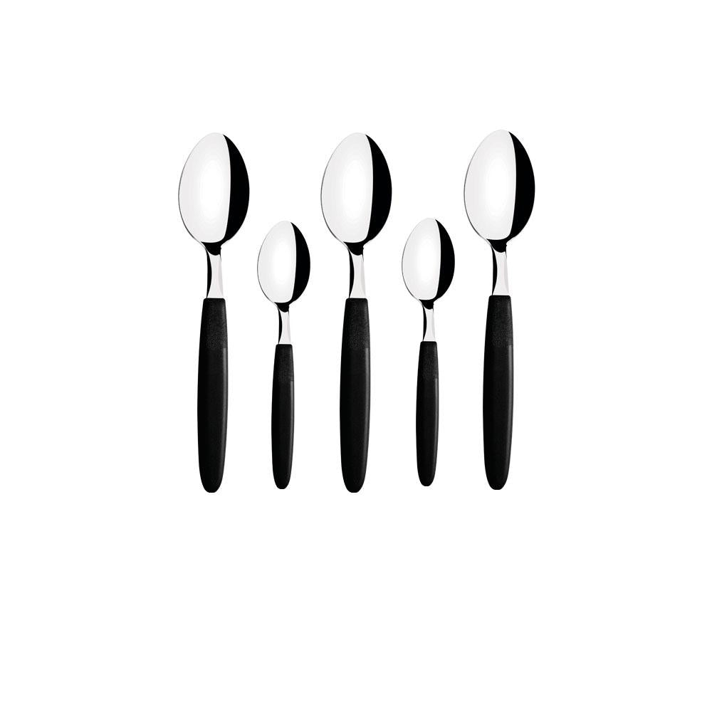 Conjunto Chá e Sobremesa Ipanema 72 Peças Lâminas Aço Inox Cabo Preto Ptop - Tramontina