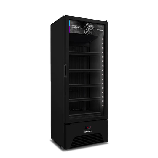 Freezer Vertical Inverter Preto 490/581 Litros Porta De Vidro -18°C a -22°C All Black VF50AH 220V - Metalfrio