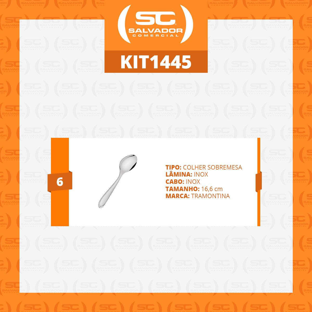 Kit - 6 Colheres de Sobremesa Luxo Laguna Em Aço Inox Csitop - Tramontina