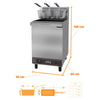 Fritador Elétrico Industrial 45 Lts 3 Cestos Água e Óleo Trifásico Fao 3 C T Prm - Metalcubas 380t